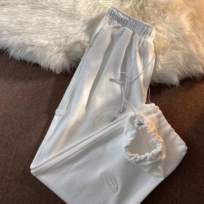 Fried Street American Loose Sports Sweatpants Women's Loose Casual Leggings Pants Summer Thin High Waist Thin Harem Pants