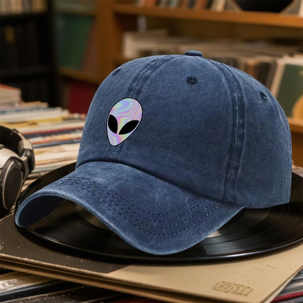 Alien UFO Logo Vintage Baseball Cap Hiking Hat Classic Printed Men And Women Party Street Lightweight Ideal Gift Suitable for Le
