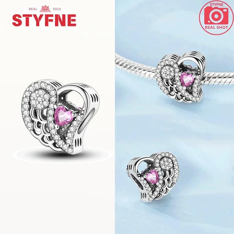 Copper Romantic Couple Love Heart Beads Valentine'S Day Charms Bead Fit Original Bracelets Fine Diy Jewelryfor Women Gift