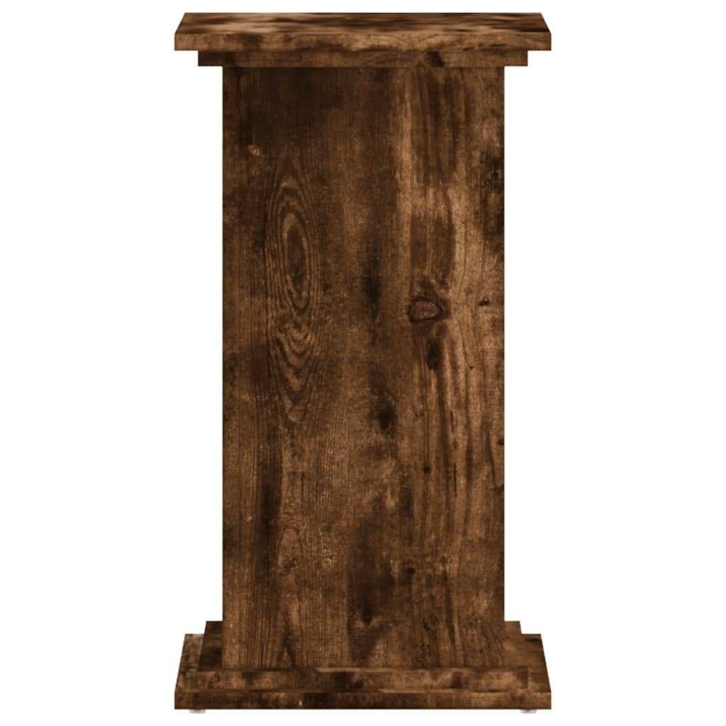 Plant Stand Smoked Oak 33 X 33 X 60 Cm Wood Based Material