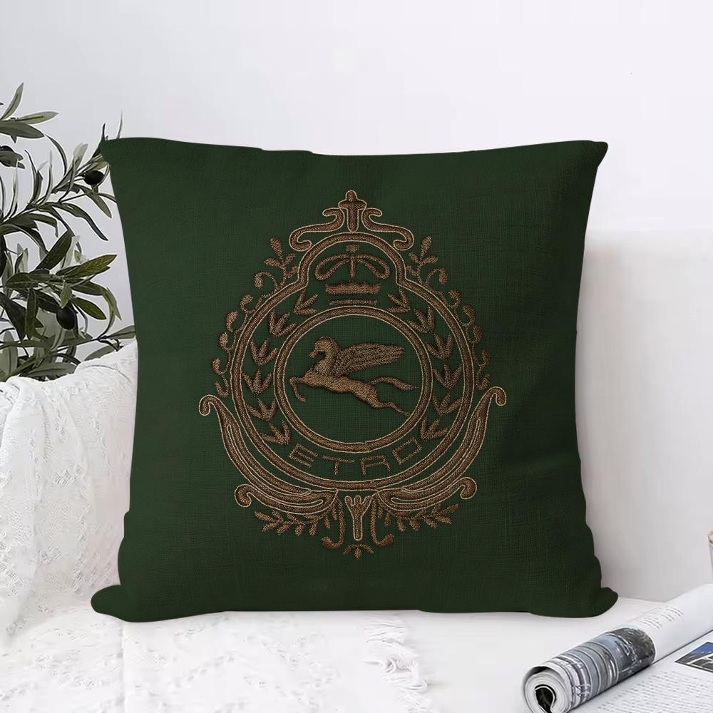Design EEtro Cushion Cover Eco Linen Pillow Case DoubleSided Print Breathable Durable Hidden Zipper Home Decor Gift