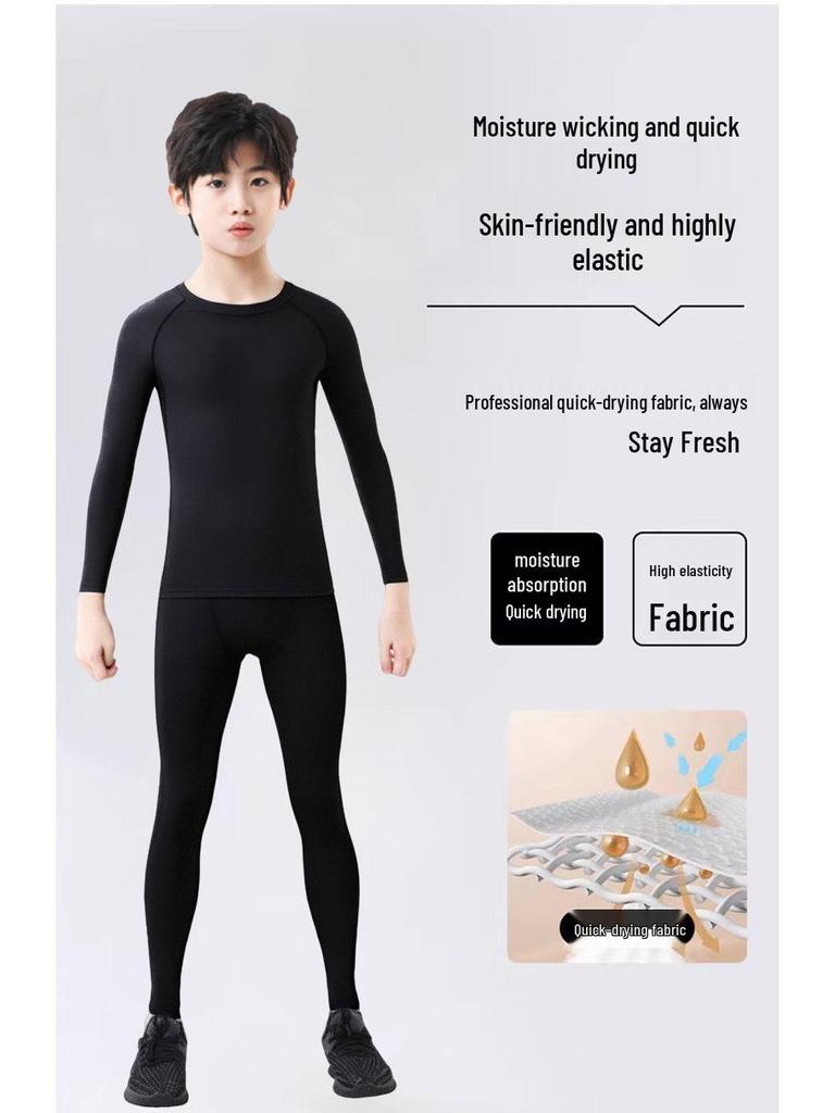 Herren Skianzug mit Fleecefutter: Schnelltrocknendes Thermounterwäsche-Set für Herbst/Winter, Outdoor-Fitness & Bergsteigen.