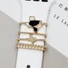 Trendy Silicone Strap for Apple Watch 8 & Samsung - Hot Accessory with Rings/Studs