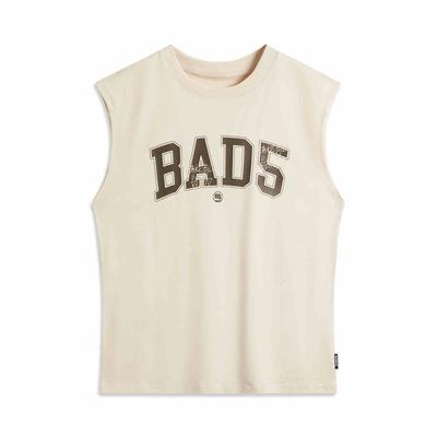 Li Ning Anti-Five Series Outdoor Letter Round Neck Comfortable Breathable Versatile Basketball Vest Men Tops Gravel-Gray AVSU485-2