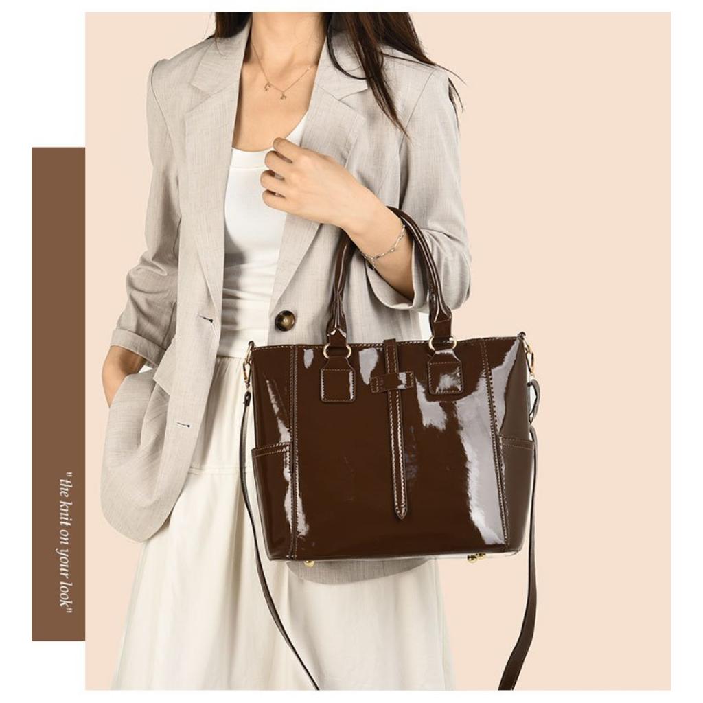 Tote Bag Women PU Three Piece Set Sequined Adjustable Strap Daily Commute