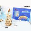3D Puzzle Wooden Cello Model DIY Assembly Violin Music Box Building Kits Home Living Room Decor Crafts Gift for Adults Kids
