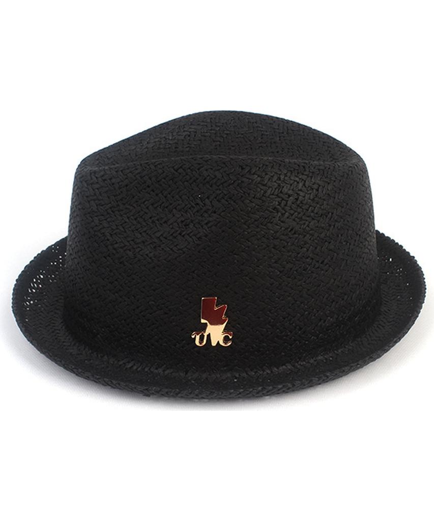 Yunibeosyeolkemiseuteuli Punk Simple Black Summer Fedora