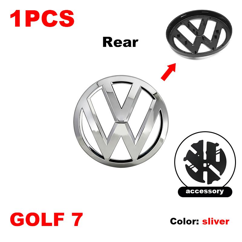 JQTYB1 1Pcs 135mm 112mm ABS Car Front Hood Cover Sticker Trunk For Volkswagen Golf 7 VW MK7 2014-2017 Logo Auto Badge Decal Accessories