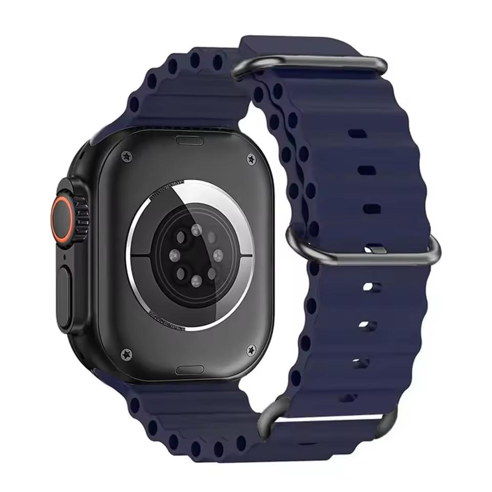 Ozean-Armband für Apple Watch Band 49mm 44mm 40mm 45mm 41mm 46mm Silikonarmband correa iWatch Serie 7 6 5 3 se 8 9 10 ultra 2