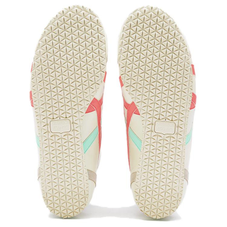 ONITSUKA TIGER Mexico 66 Comfortable Versatile Non-Slip Mid-Top Casual Shoes Unisex Sneakers White Green Pink 1183B812-101