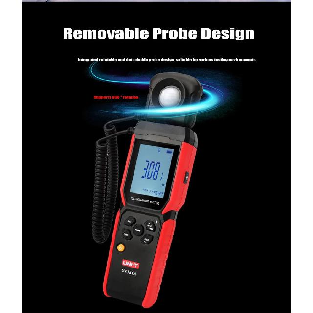 UNI-T UT381A Illuminometer Integrated & Split Digital Light Illuminance Meter 400000 Lx 37160 Fc Luxometer with Bluetooth APP