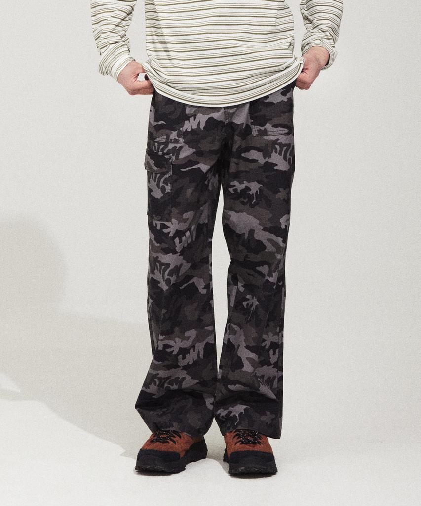WACKY WILLY Straight Cotton Fatigue Banding Pants Pattern