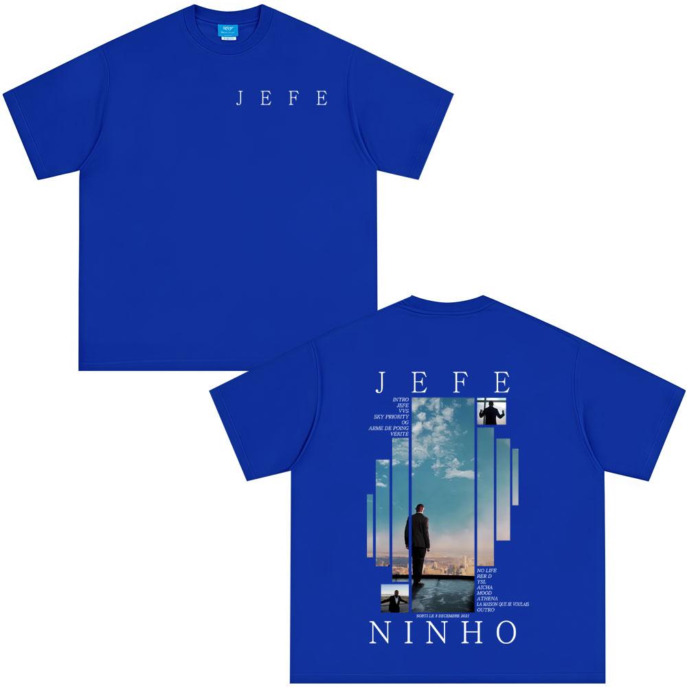 Rapper Ninho Jefe Graphic T-shirt Male Fashion Oversized Streetwear Men Women Tees Hip Hop Pop Music T Shirts Male Casual Cotton