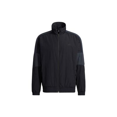 Essential Woven Jacket with Stand Collar and Logo Men Outerwear Black GT6358