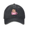 Cute Capybara In A Mug Baseball Caps Casual Distressed Cotton Snapback Hat Unisex Outdoor Workouts Adjustable Caps Hat