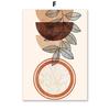 Abstract Geometric Wall Art Canvas Painting Mountain Sun Moon Leaf Poster Orange Prints for Living Room Home Decoration Pictures
