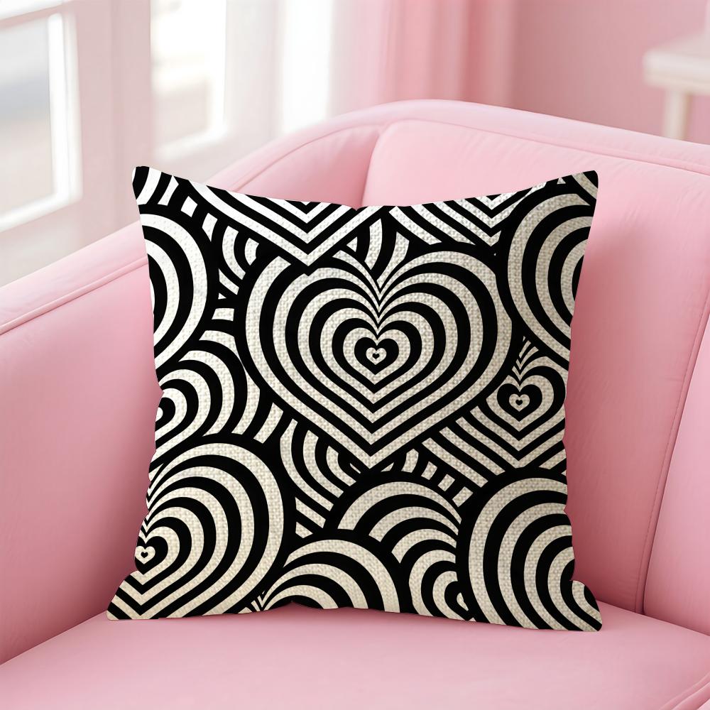 Gift for Lover Cushion Cover Comfort Sofa Bed Silky Elegant Invisible Zipper Decorative Holiday Gifts