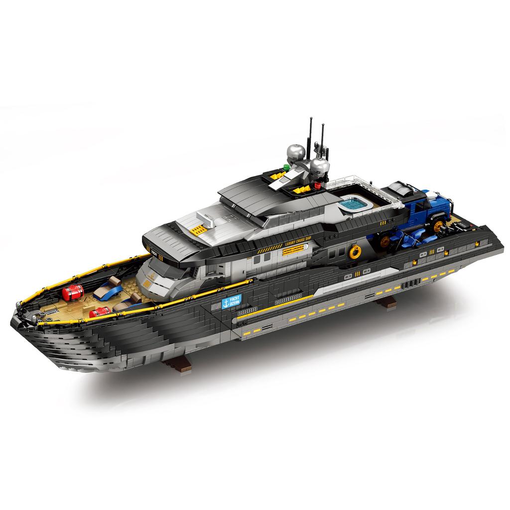 4421PCS Luxury Yacht Building Blocks MOC Motorboat Car Cruise Desktop Ornaments Bricks Kids Educational DIY Toys Birthday Gifts
