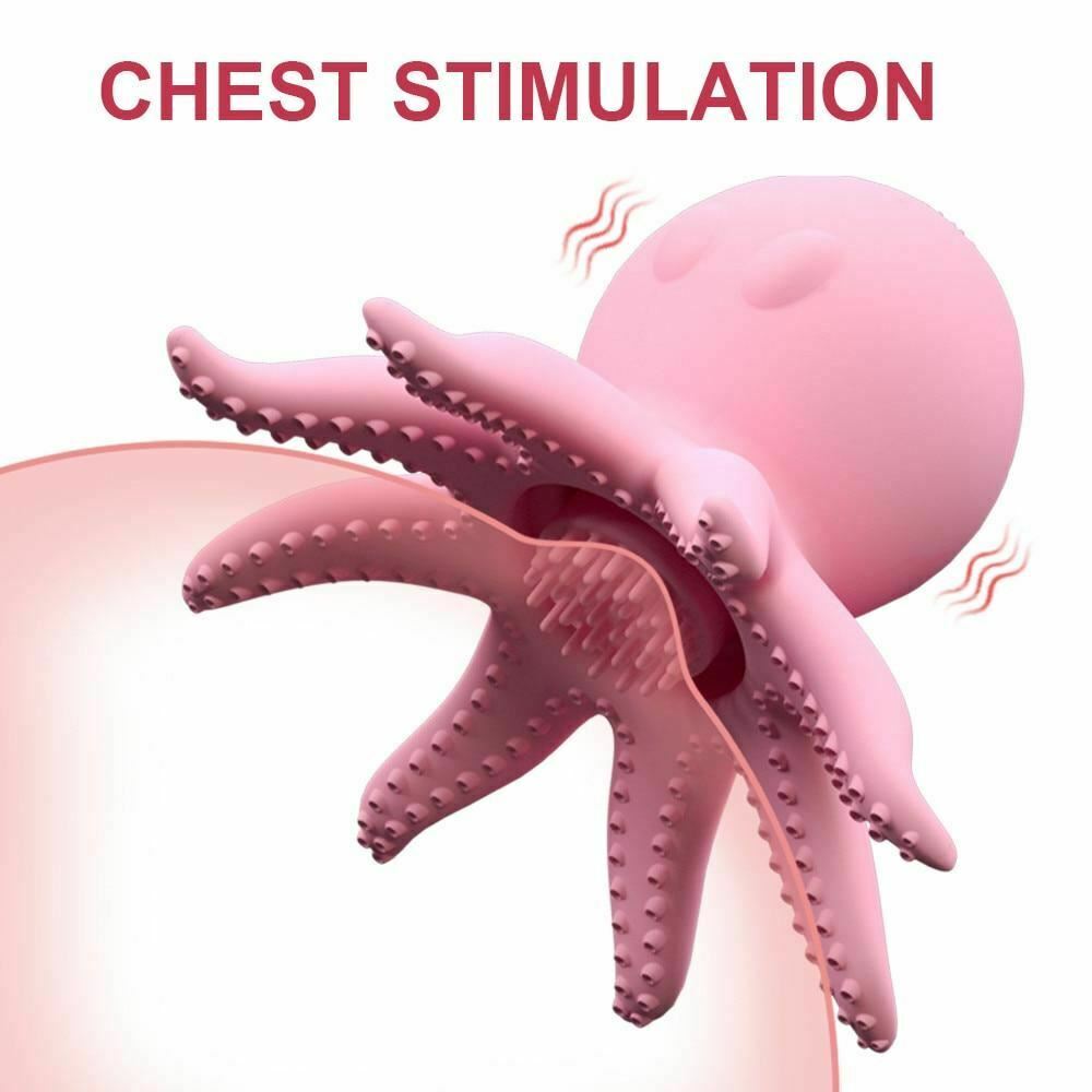 10 Speeds Ridged Pink Clitoris  Nipples Stimulator Clitoral S