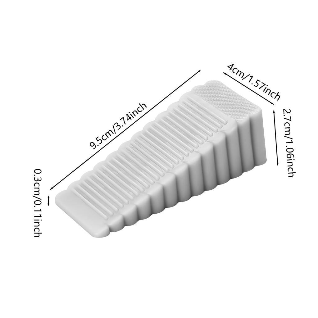 1Pc Safety Door Stop Block Wedge Stop Door Stopper Home Office Reusable Door Rear Retainer Impact Stopper Rubber Stops No Drill