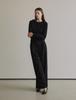 THEELO Tailored Two Tuck Wide Pants (Black)