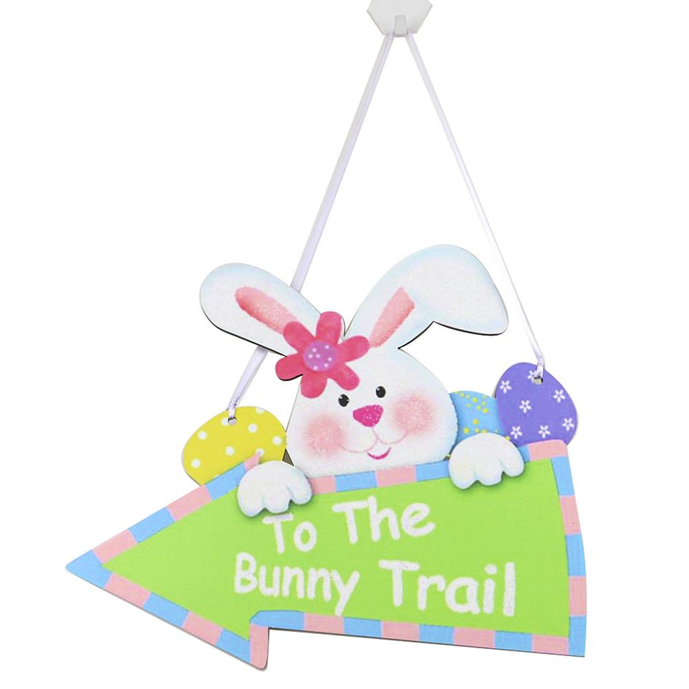 

Wooden Easter Door Hanging Sign Cute Eggs Pattern Home Garden Wall Hanging Indicator Spring Party Indoor Outdoor Decorations Green sign