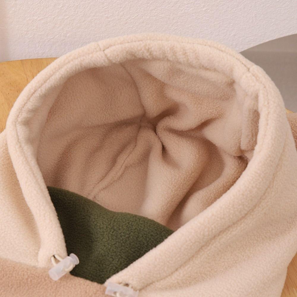 Soft Drawstring Bear Ear Hat Warm Panda Neckerchief Panda Plush Scarf with Face Mask  Streetwear