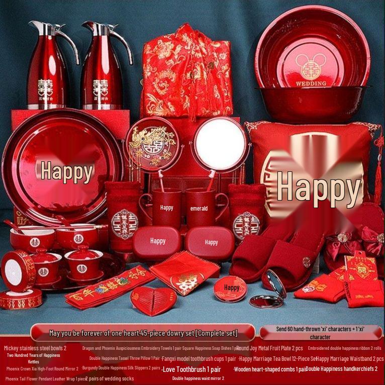 Bride's Dowry Set: Creative Wedding Items Collection
