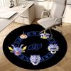 1pc Zodiac Animals Emblem Round Carpet, Made of Polyester,Perfect for Decorating Office Chairs, Living Rooms,Vibrant Decorative Rug