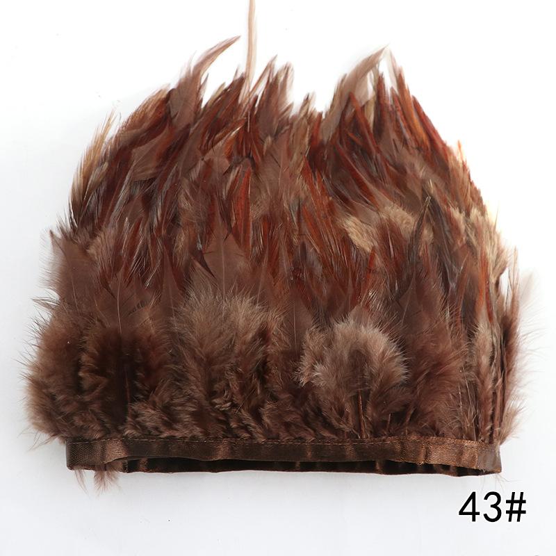 Feather Cloth Strip 10-15Cm Stage Performance Clothing Accessories Rooster Hair Cloth Edge Feather Strip