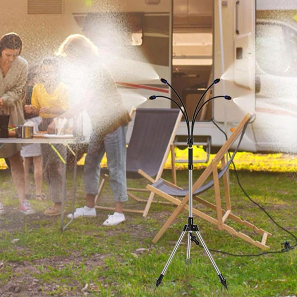 Sistema di raffreddamento a nebulizzazione da terra Altezza regolabile Nebulizzatore d'acqua Nebulizzatori portatili per esterni per giochi con nebbia d'acqua Raffreddamento del patio