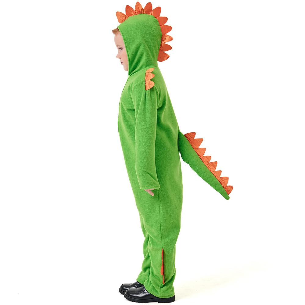 Kids Boys Girls Animals Dinosaur Hooded Jumpsuit Halloween Role Play Dress Up Cosplay Costume