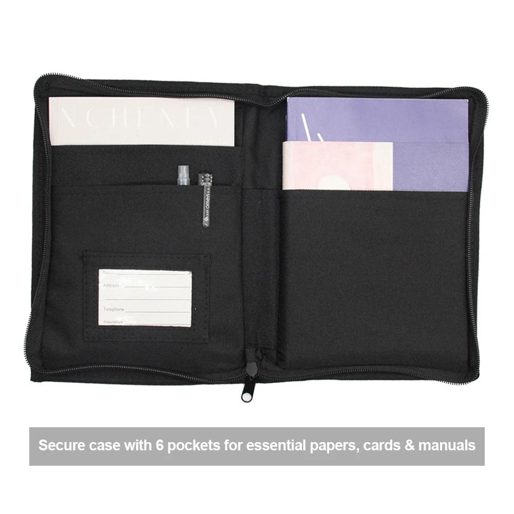 Portable Car Document Storage Bag Multi-pocket Interior Supplies Oxford Cloth Glove Box Manual Registration Card Storage Bag