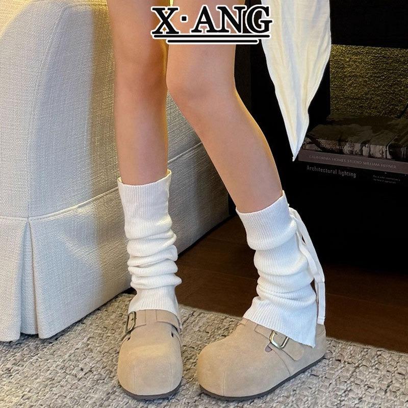 Cowhide version all-inclusive thick-soled inner height-increasing women's shoes, new autumn one-pedal lazy two-wear single shoes