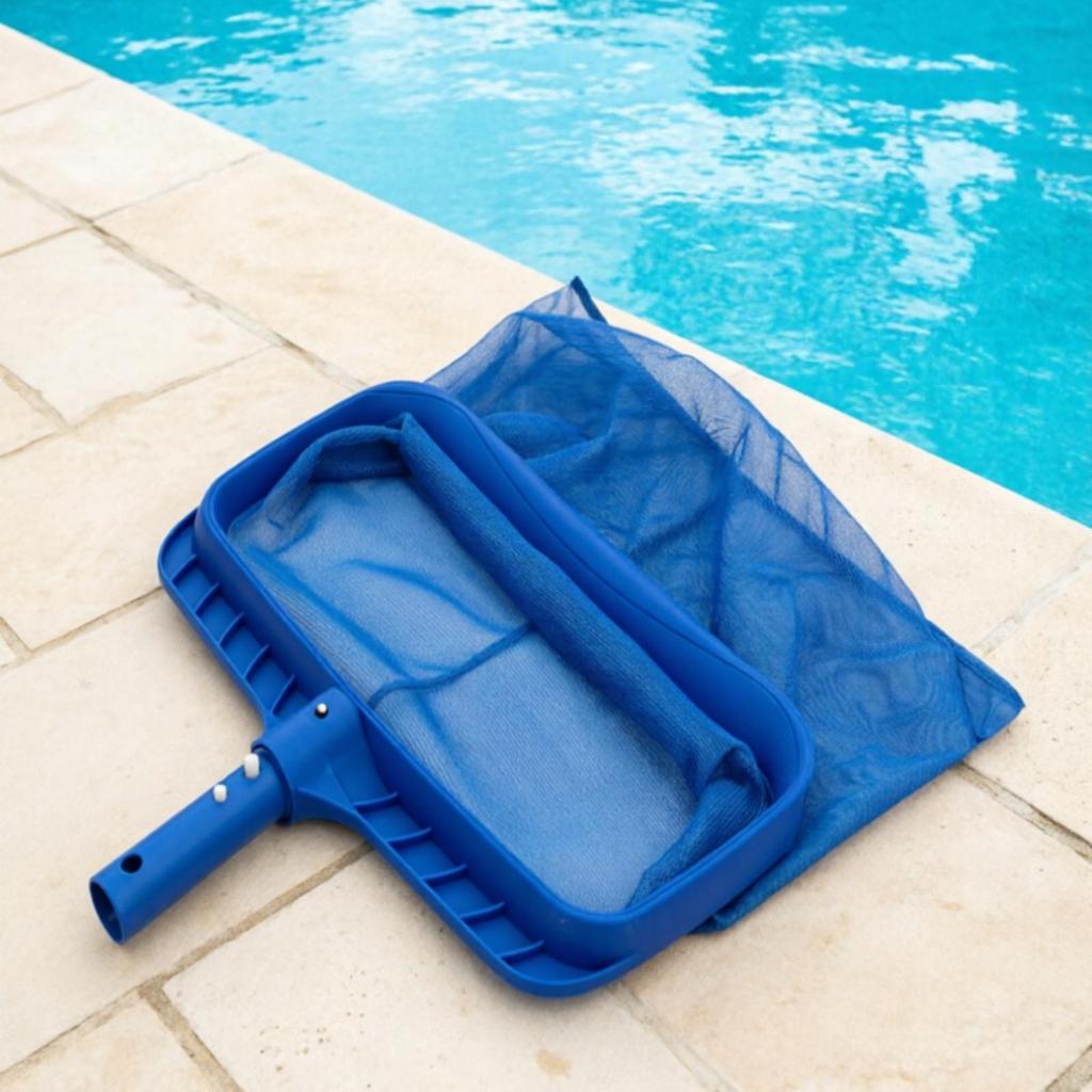 Leaf Skimmer Net Reinforced Rectangular Pool Fine Mesh Rake