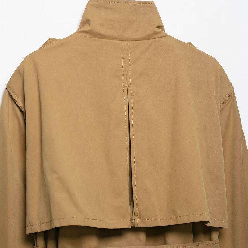 Kaslead New Women Clothes Western Style Fashion Street Short Trench Coat Outerwear 5320888 756