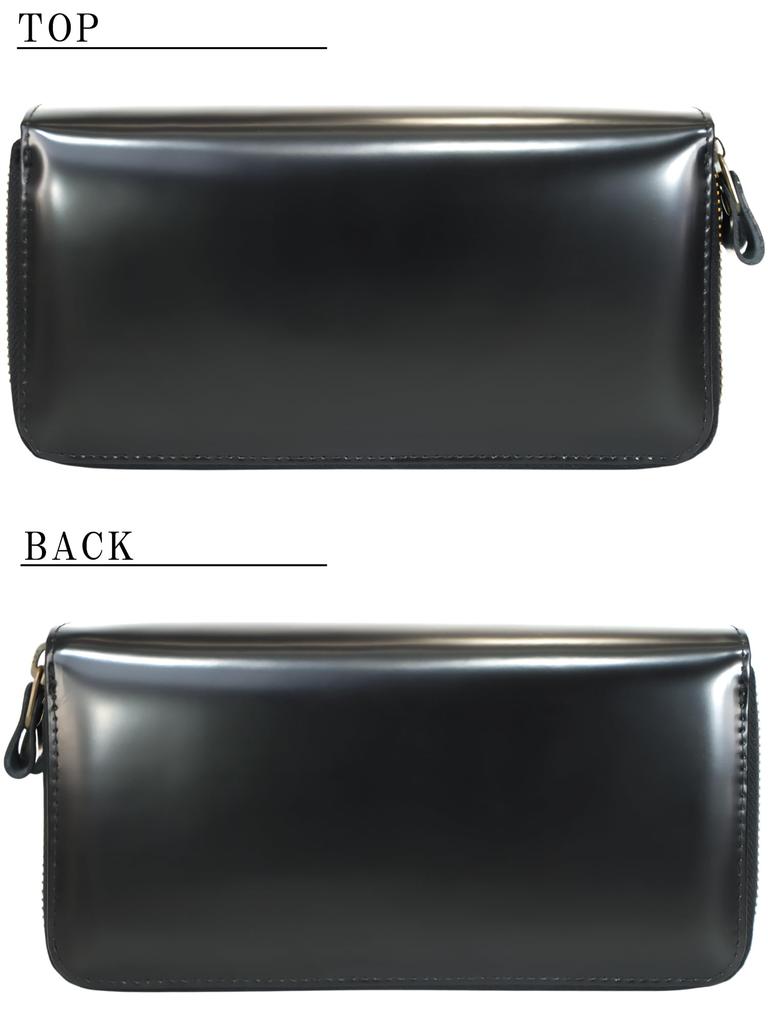 Black Cordovan Leather Horsehide Wallet for Men and Women, Large, Genuine Cowhide Leather, Double Zipper, Coin Purse, Card Holder, Large Capacity,