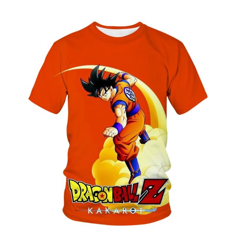 

2024 Summer Dragon Ball Z T Shirt Vegeta Goku Streetwear Short Sleeve Tees Funny Anime Boy Girls Clothes Casual 3d Print T Shirt S