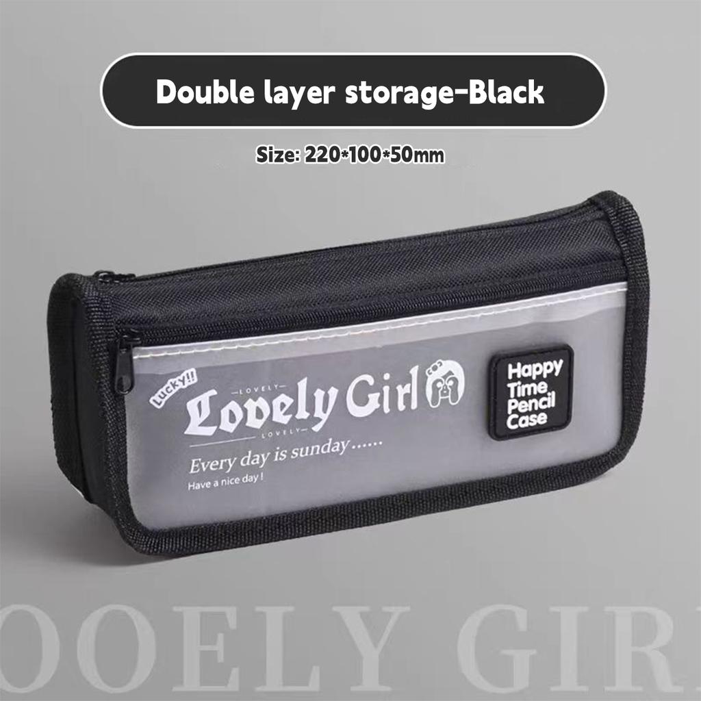 Large Capacity Transparent Pencil Case Student Pencil Box Ins Simple Korean Pen Bag School Office Supplies Stationery