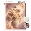 Handgemachtes Perlenmalerei-Set Elegante Vase mit Blumen DIY Rahmenloses 3D Perlenkunst Leinwand Kreative Freizeit Heimdekoration Geschenk