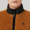 Timberland Solid Color Logo Outdoor Warm Stand Collar Fleece Jacket Men jackets Brown A5VTW-P47