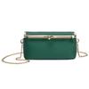 New European and American fashion chain bag women's shoulder messenger bag leather multi-functional gold storage bag large capacity