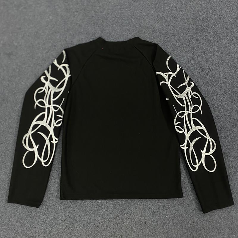 European and American personalized letter printed round neck pullover T-shirt retro