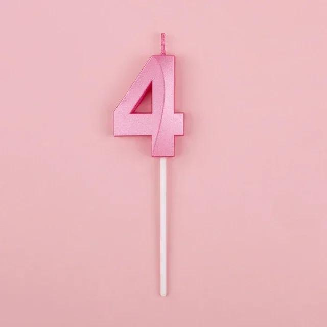 1pcs 0-9 Number Digital Candles Cake Decorations Romantic Blue Pink Candles Topper for Kids Happy Birthday Baby Shower Creative