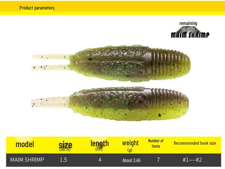 RIKAON Vysoce Gravitační Měkká Nástraha Wild Dog Shrimp pro Seabass a Mandarínské Ryby