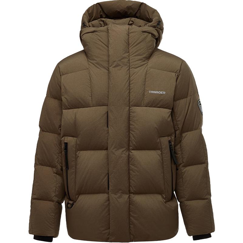 Tanboer Men s Short Detachable Hood Thickened Down Jacket L