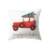 Merry Christmas Santa Claus Elk Print Pattern Cushion Cover Home Decoration Living Room Sofa Square Pillow Cover