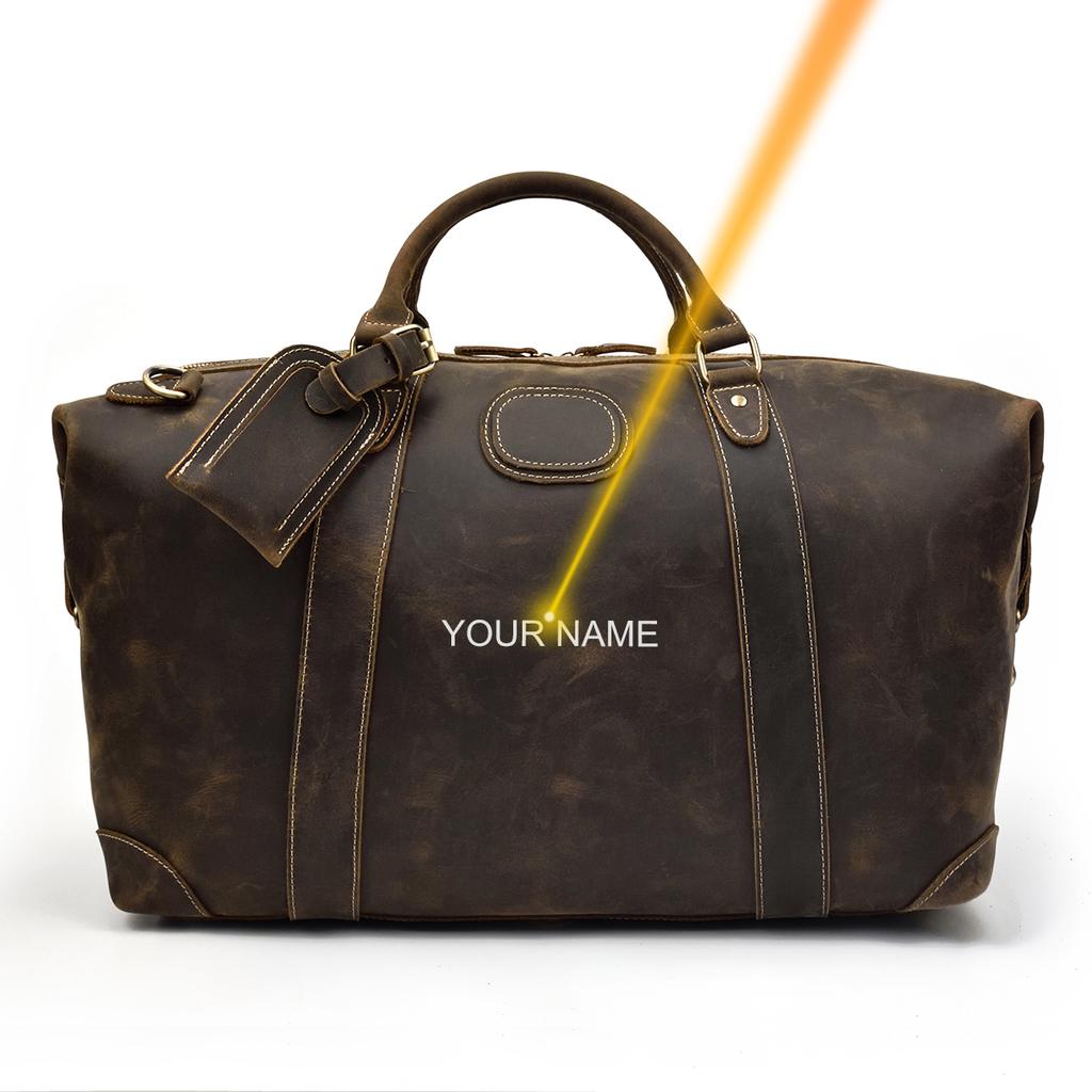 Business Travel Bag Handbag Genuine Leather Male Duffle Bags Airplane Extra Large Luggage Bag On Flights Custom Men Gift Bag