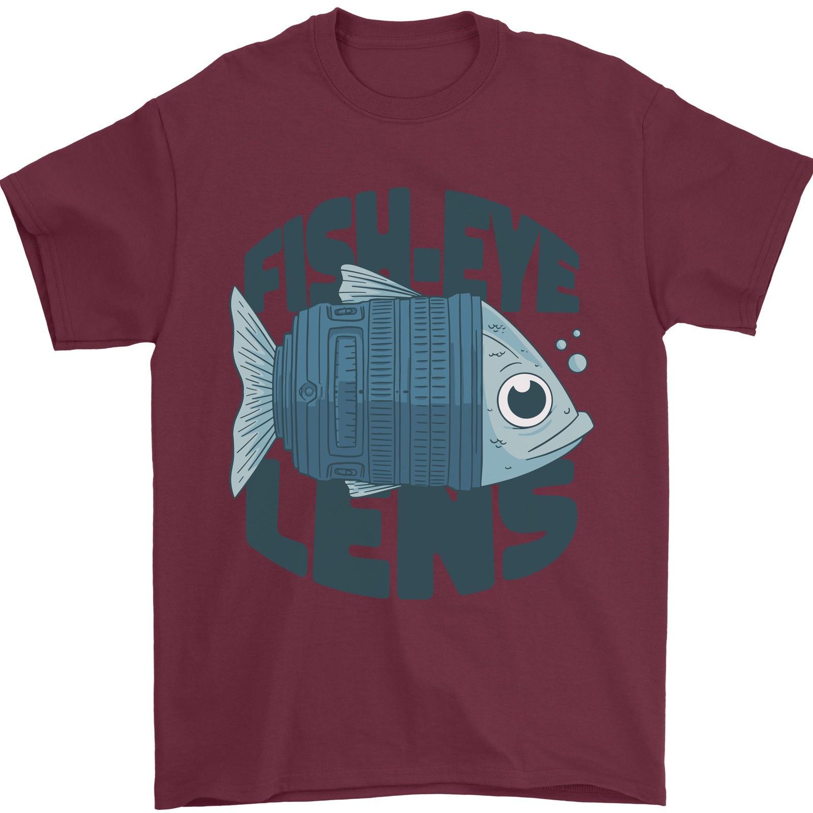 Fisheye Lens Funny Photography Photographer Mens T-Shirt 100% Cotton XL