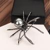 Korean Style Black Spider Imitation Pearl Brooch for Women - Retro Jewelry Accessories